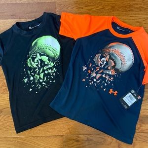 2 under armour baseball TShirts size 6